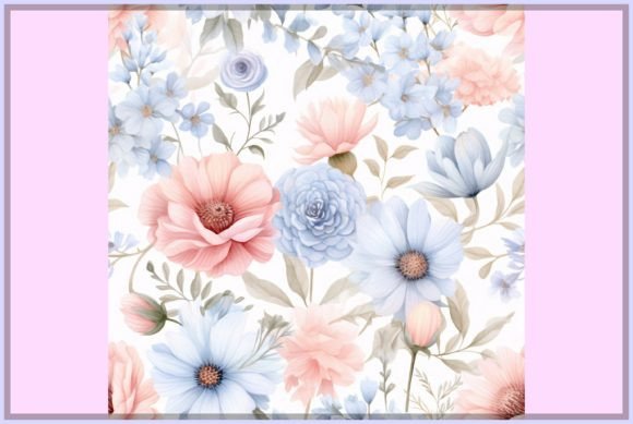 Download Pastel Watercolor Flowers Pattern - Premium Bundle