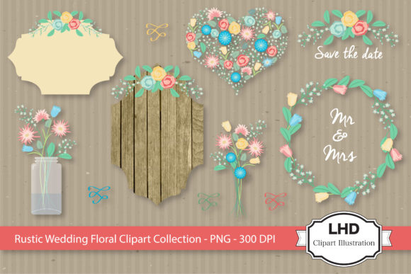 Download Rustic Wedding Clipart - Flowers - Premium Bundle