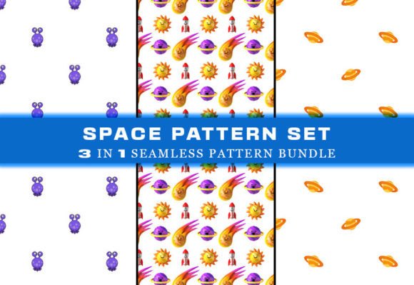 Download Space Astrology Seamless Pattern Bundle - Astrology Collection