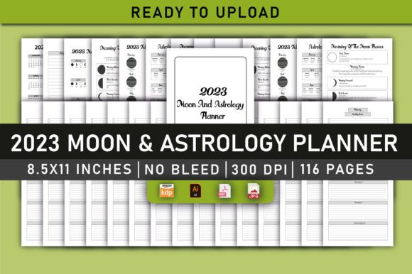 Download Editable 2023 Moon &amp; Astrology Planner - Astrology Collection