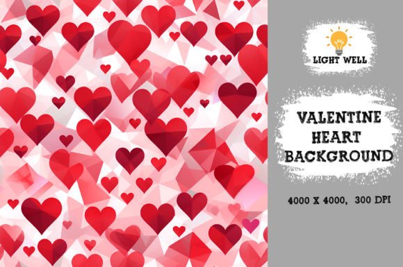 Download Valentine Heart Background Digital Paper - Premium Resources