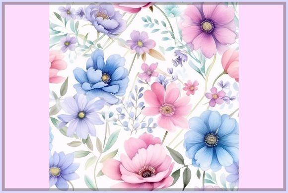 Download Pastel Watercolor Flowers Pattern - Watercolor flowers pattern Collection