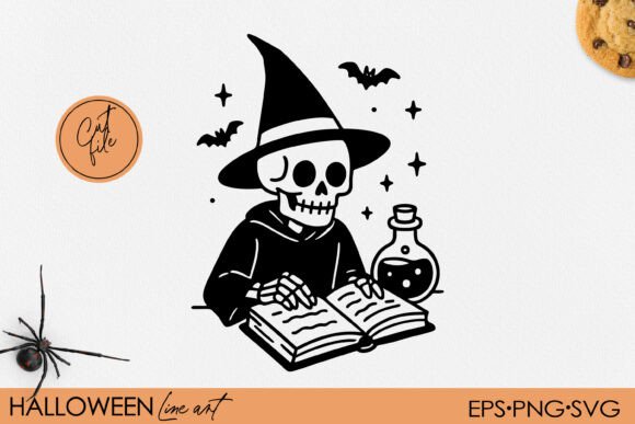 Download Witchy Skeleton Halloween Clipart SVG - Halloween clipart Collection