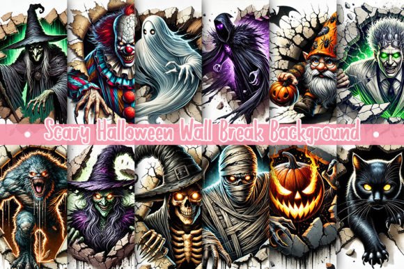 Download Scary Halloween Wall Break Background - Wall Collection