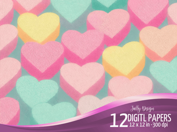 Download Sweet Pastel Heart Background Collection - Heart background Collection