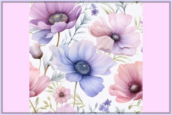 Download Pastel Watercolor Flowers Pattern - Premium Bundle